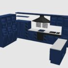 Diseño de gabinete azul U Kitchen