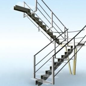 U Shape Design Staircase 3d model