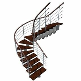 Hotel U Shape Stairs Design 3d model