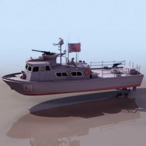 船只美国陆军巡逻游艇3d模型