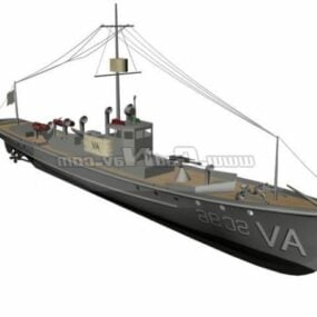 Uss Casco 투석기 훈련 선박 3d 모델