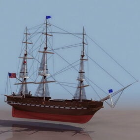 선박 Uss 헌법 프리깃 3d 모델