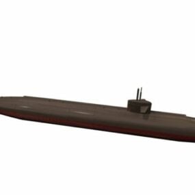 Model 3d Kapal Selam Serangan Kapal Uss Dallas