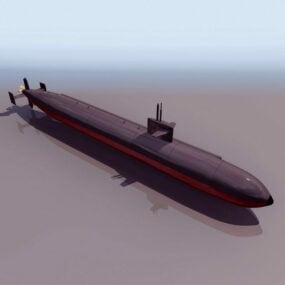 Uss Dallas Watercraft Hunter Killer Submarine דגם תלת מימד