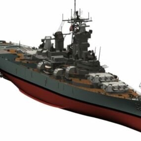Uss New Jersey Battleship 3d model
