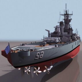 선박 Uss 뉴저지 전함 3d 모델