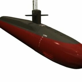 Modello 3d del sottomarino per moto d'acqua Uss Ohio