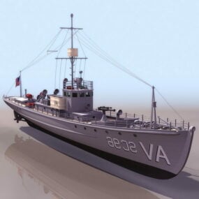 Uss Pc -815 U-Boot Chaser Wasserfahrzeug 3D-Modell