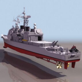 Modello 3d dell'incrociatore Uss Valley Forge
