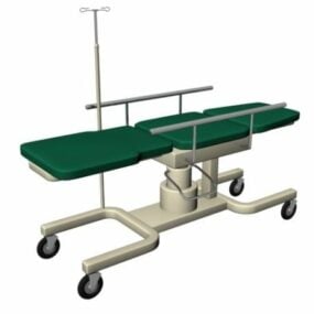 Modelo 3d de equipamento hospitalar de mesa de ultrassom