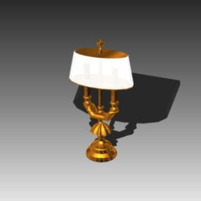 Lampada da tavolo unica in ottone antico modello 3d
