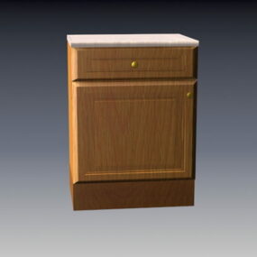 Single Unit Kitchen Cabinet 3d model