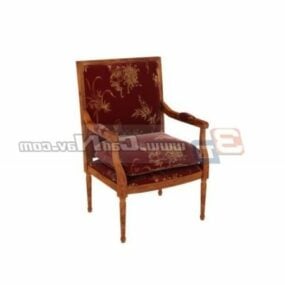Upholstered Antique Chair Furniture 3d model