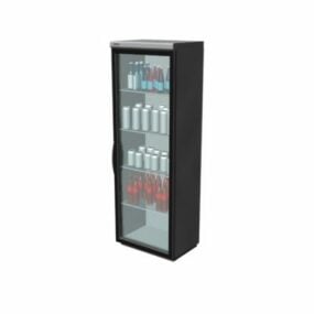 Model 3d Supermarket Upright Freezer Showcase