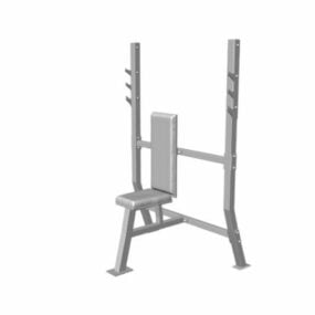 Upright Bench Gym Press Bench 3d model