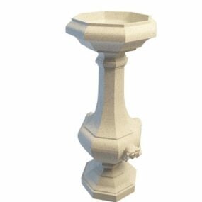Stone Urne Base Decoration 3d-modell