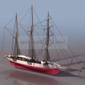 18th Century Vast Cargo Ships 3d-modell