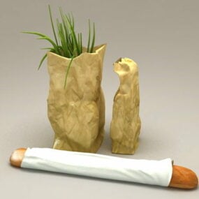 Shopping Bags Vegetable Food 3d model