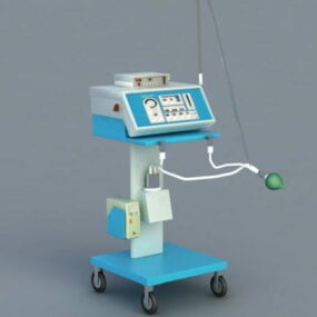 病院の人工呼吸器医療機器3Dモデル