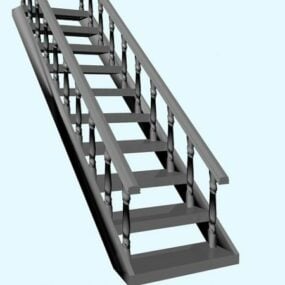 Domácí Kovové vertikální schody 3D model