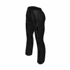Vertical Striped Pants Outfit Fashion 3d model
