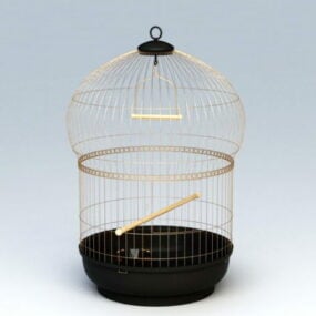 Modelo 3d de gaiola de pássaro vitoriana em casa