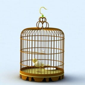 Golden Birdcage 3d model