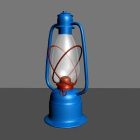 Vintage Oil Lamp Lantern 3d model