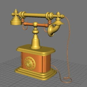 Vintage Old Rotary Dial Telephone 3d model