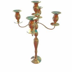 Vintage Brass Candelabras Lamp 3d model