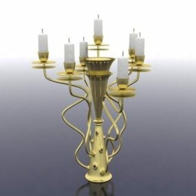 Tempat Lilin Kuningan Antik model 3d