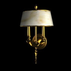 Vintage Brass Wall Sconce Light 3d model