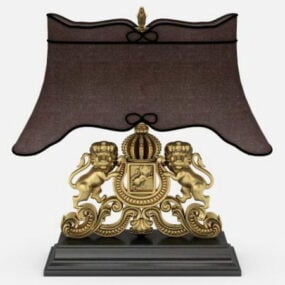 Vintage Decoration Brass Table Lamp 3d model