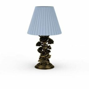 Vintage Brass Base Table Lamp 3d model