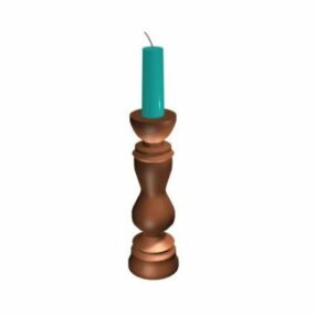 Classic Bronze Candle Holder 3d model