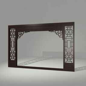 Старовинні двері-перегородки для будинку 3d модель