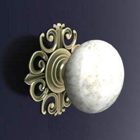 Antieke decoratieve deurknop 3D-model