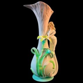 مدل 3 بعدی گلدان سرامیکی Sculpt Shape Girl