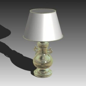 Vintage stil glas bordlampe 3d model