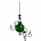 Vintage groene schaduw hanglamp