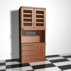 Vintage Wooden Hutch Cabinet