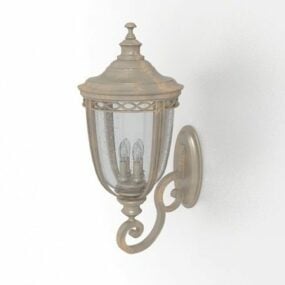 Model 3d Lampu Lantern Tembok Antik Vintage