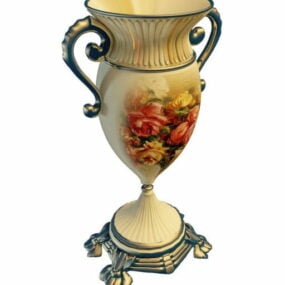 Antik porcelæn trofæ vase 3d model
