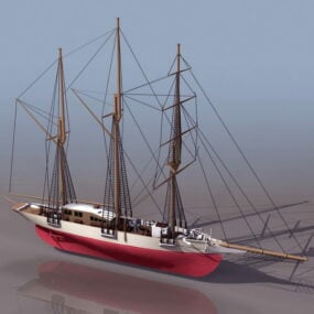 ウォータークラフトヴィンテージ帆船3Dモデル