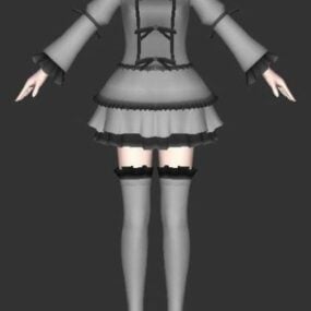 Old Fashion Skirts And Stocking 3d model