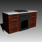 Gabinete de estufa de madera vintage
