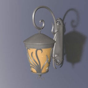 Vintage dekorativní nástěnná lampa 3D model