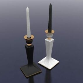 Candle In Glass 3d model