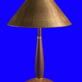 Model 3d Desain Lampu Kayu Vintage