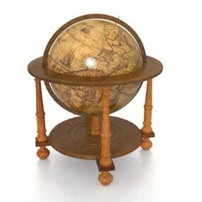 Desk Vintage World Globe 3d model